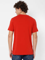 Spykar Red Crew T-Shirt