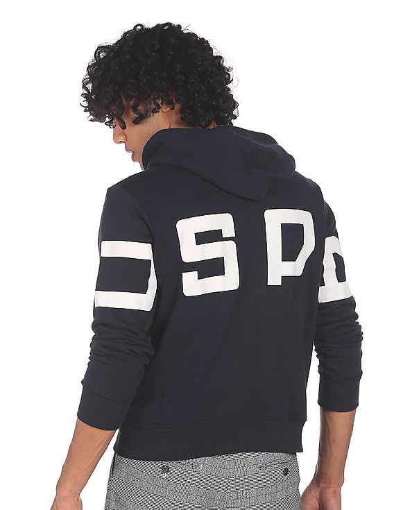U. S. POLO ASSN. DENIM CO. Brand Print Hood Sweatshirts