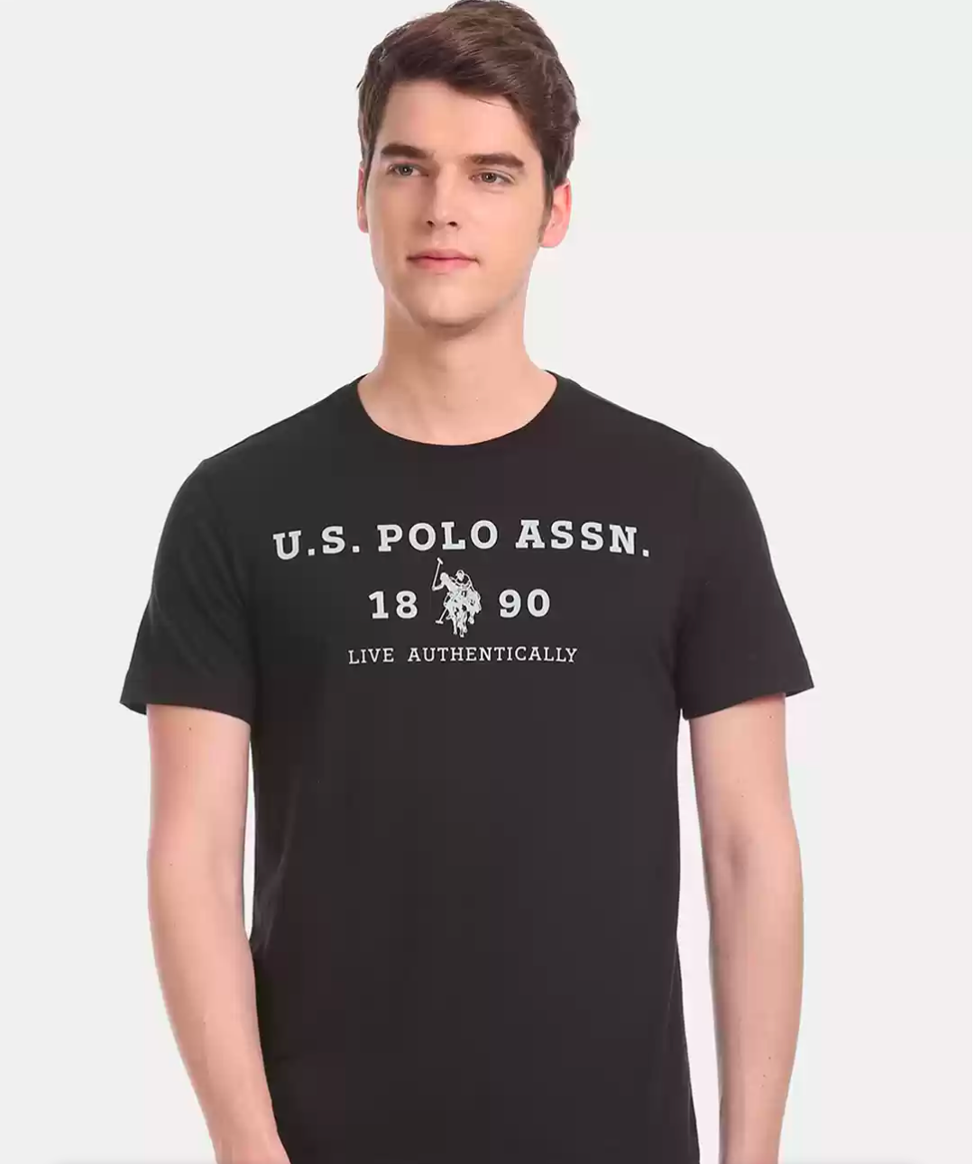 USPA|men's regular fit crew-neck T-shirt