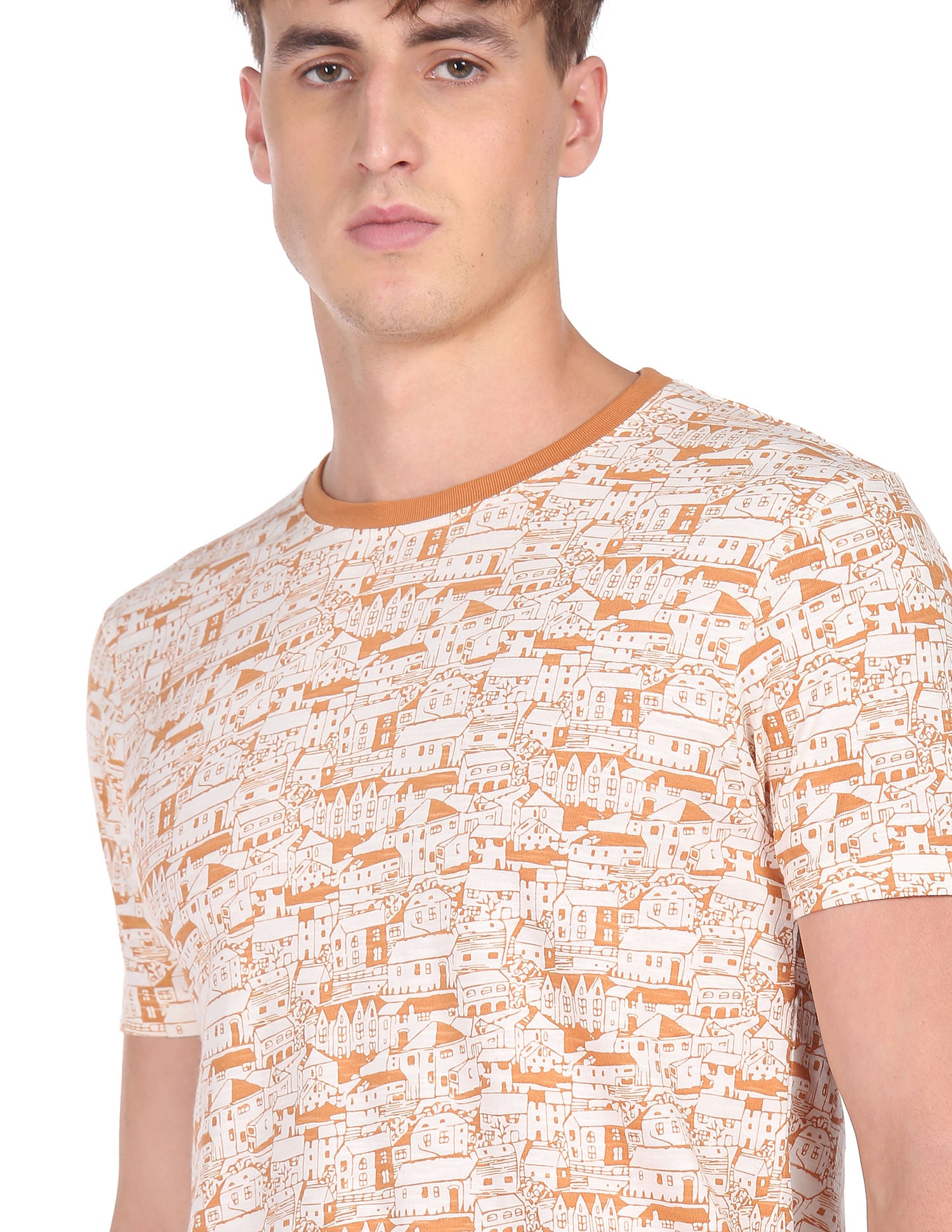 All Over Print Cotton T-shirt by Flying Machine
