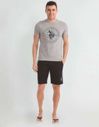 USPA| men's printed round neck t-shirt