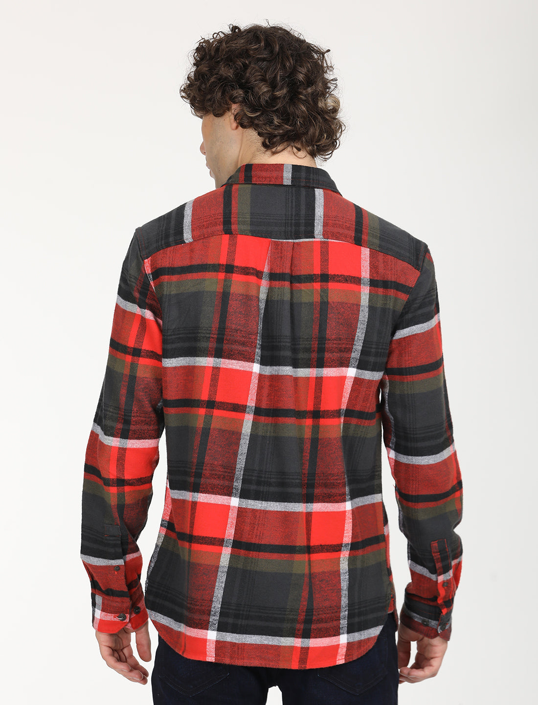 Men's Plaid Red Spread Collar Shacket Levi's