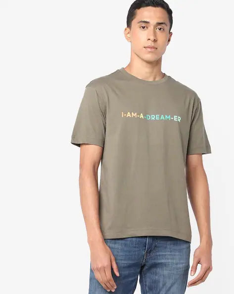 Typographic Print Crew-Neck T-shirt by Levi's