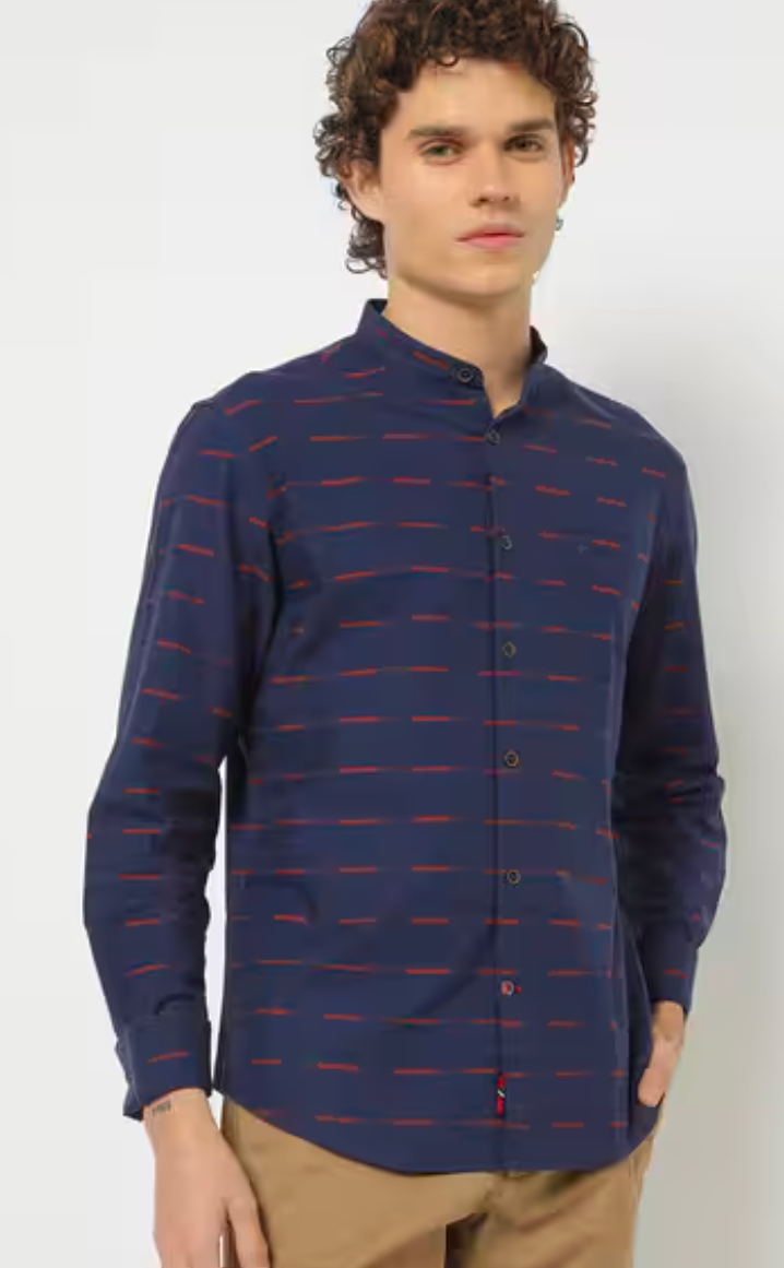 NETPLAY NEAVY BLUE REGULAR FIT SHIRT