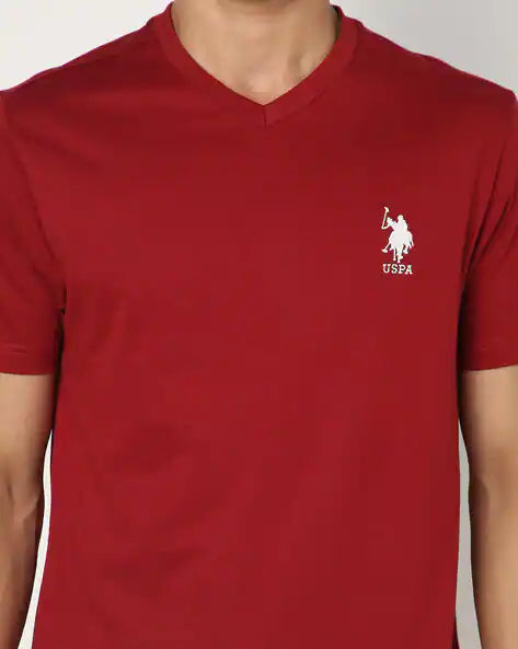 Crew Neck Solid Cotton T-shirt by U. S. POLO ASSN