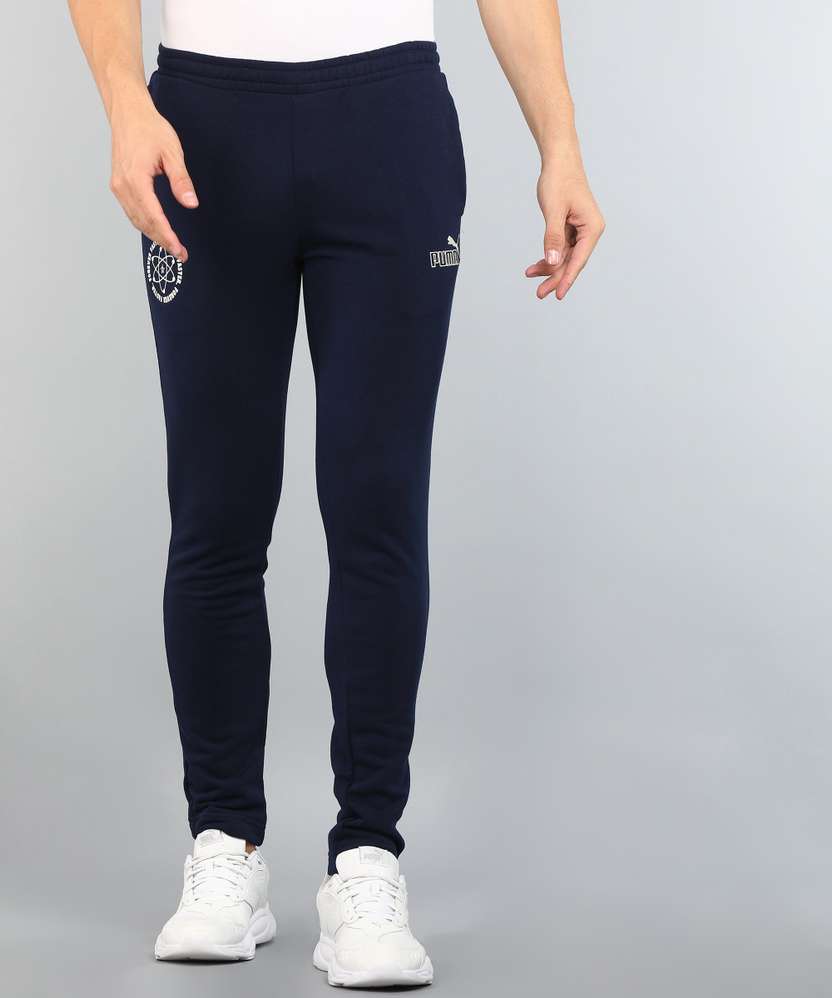 Disign Core Pants Embroidered Men's Blue Track Pants by PUMA