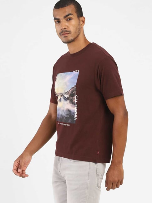 Levi's Brown Printed T-Shirt