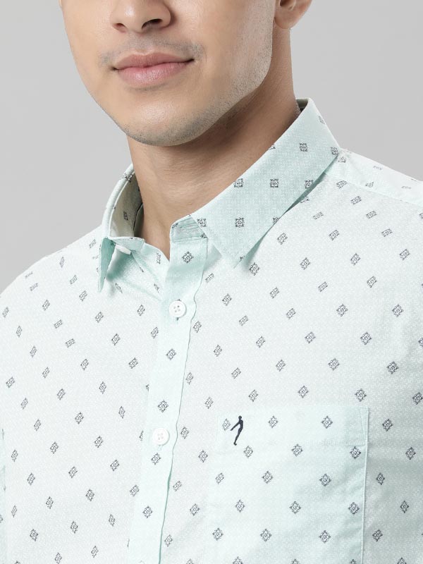 Men Printed Full Sleeve Cotton Shirt by Indian Terrain
