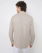 Men Heathered Slim Fit Shirt by Netplay