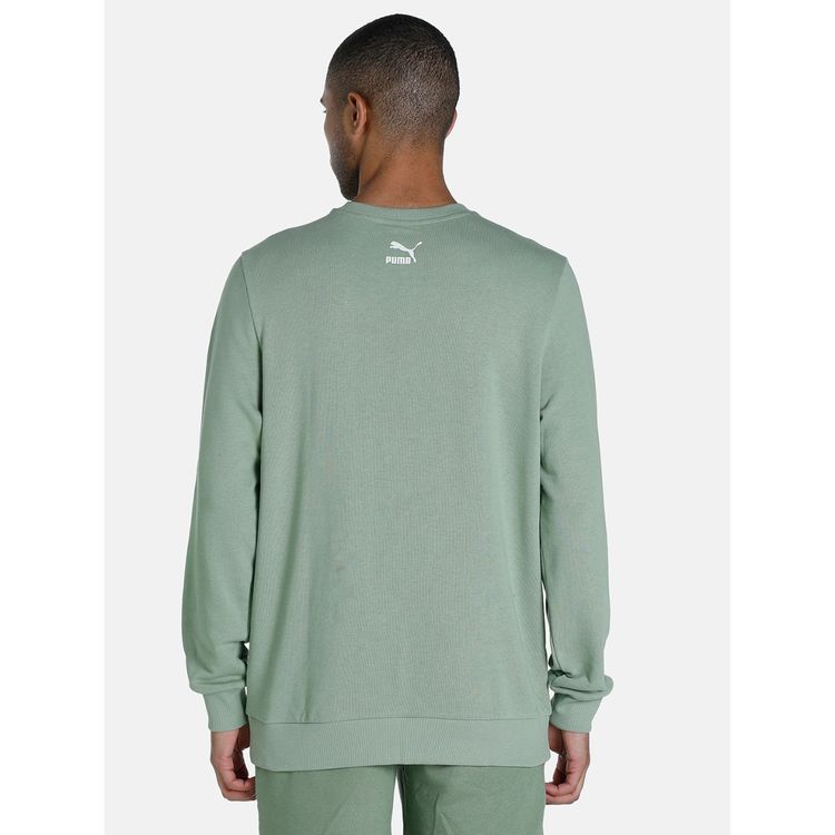 X1der Feelgood Crew Mens Green Sweatshirt by Puma