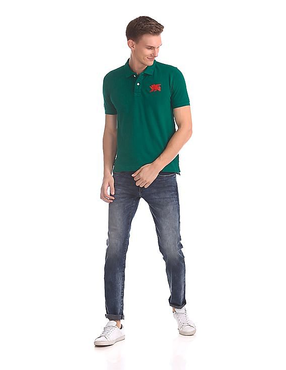 FLYING MACHINE REGULAR FIT POLO T-SHIRT