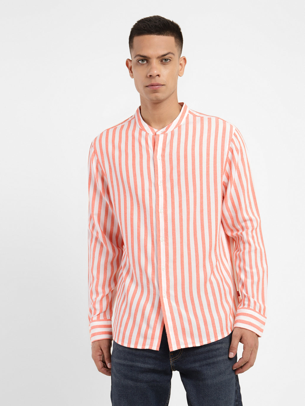 Men's Striped Band Neck Shirt Levi's