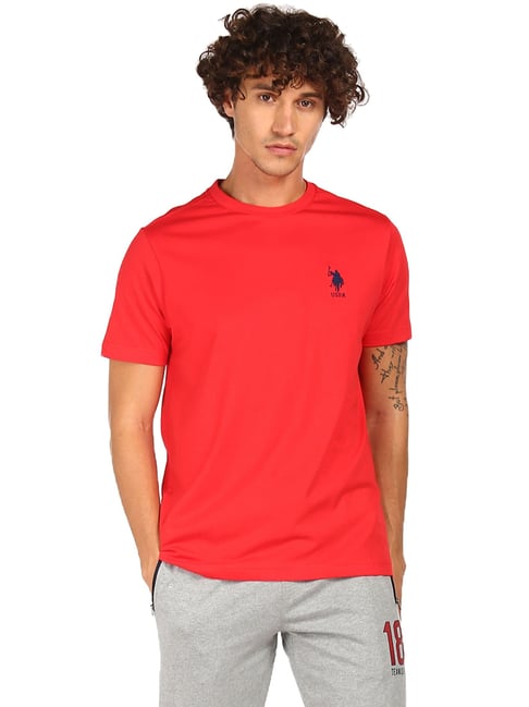 Crew Neck Solid Cotton T-shirt by U. S. POLO ASSN