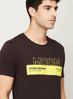 Men Printed Crew Neck Regular Fit T-shirt by Flying Machine