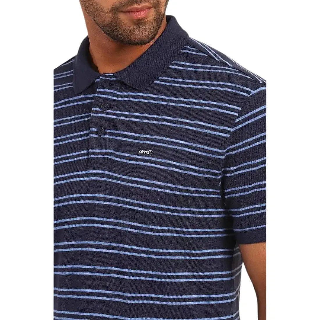 Levi's Men's Regular Fit Stripes Polo T-Shirt