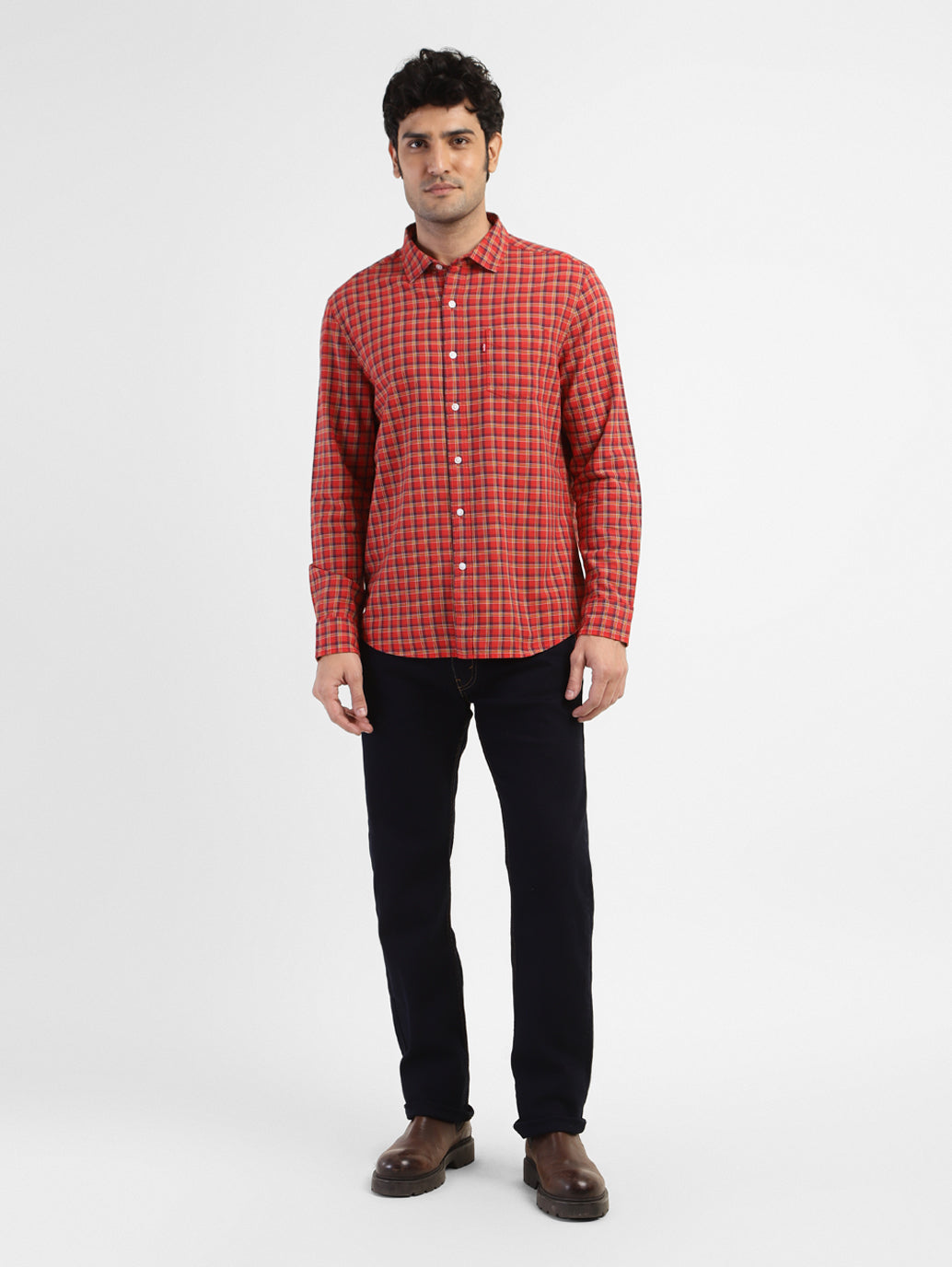 Men's Checkered Spread Collar Shirt Levi's