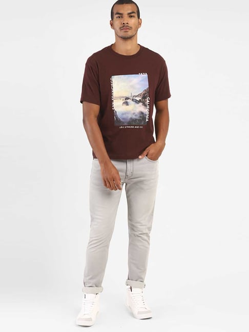 Levi's Brown Printed T-Shirt