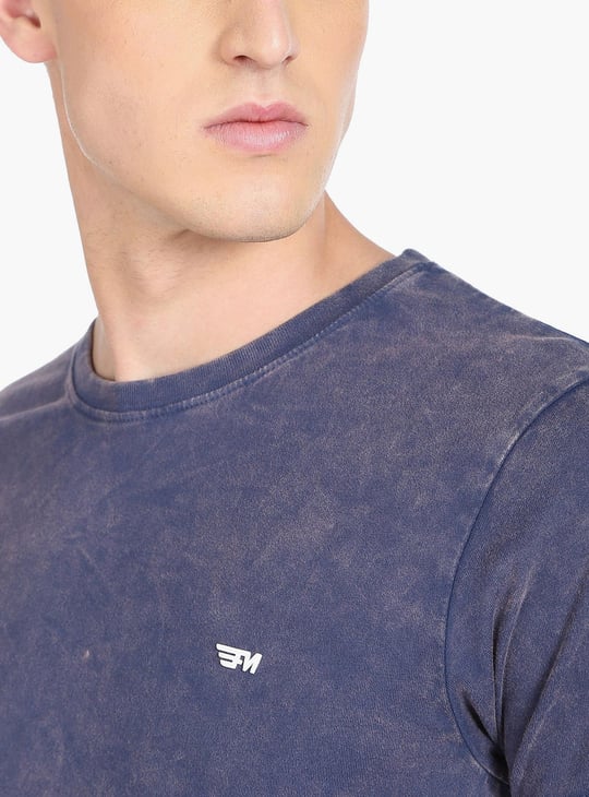 Men Dyed Regular Fit T-shirt by Flying Machine