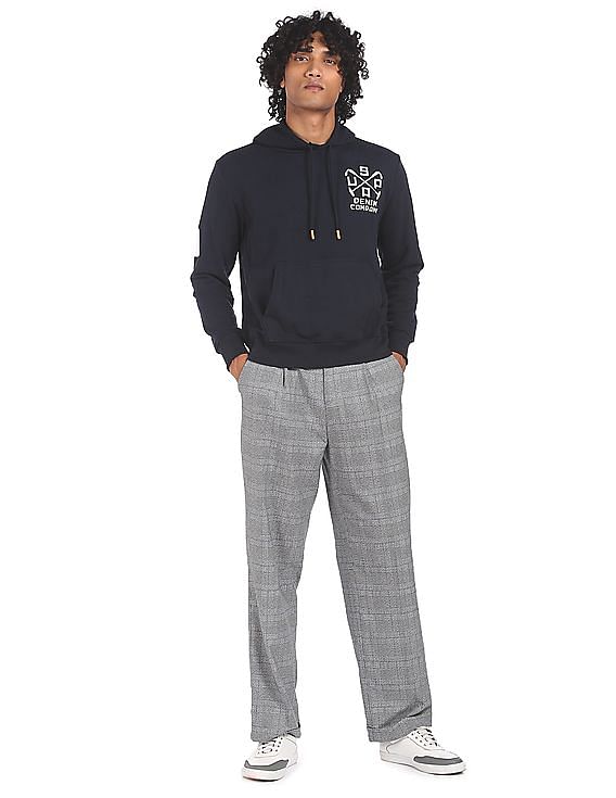 U. S. POLO ASSN. DENIM CO. Brand Print Hood Sweatshirts
