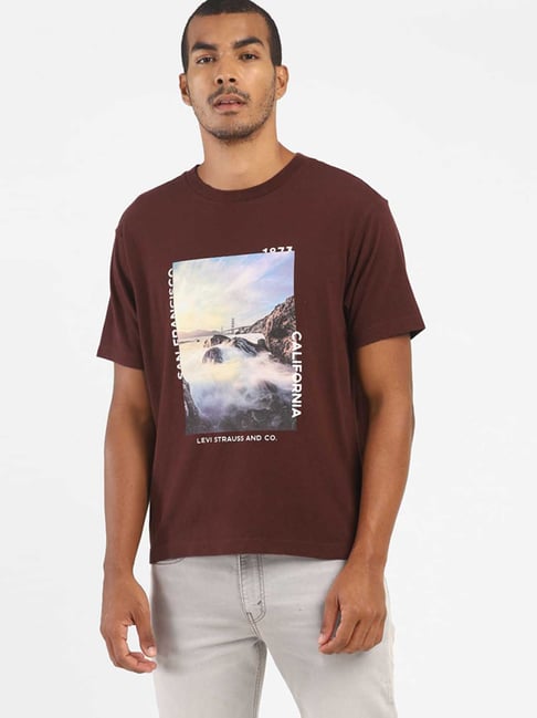 Levi's Brown Printed T-Shirt