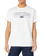 Short sleeve t-shirt for man with printed logo on chest by Pepe Jeans
