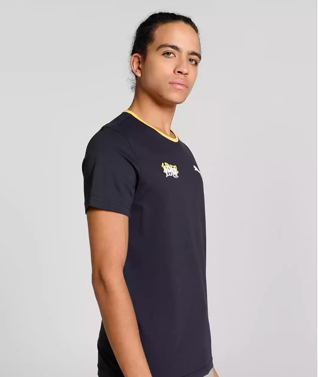 Puma X 1DER men slim fit graphic logo paint t-shirt