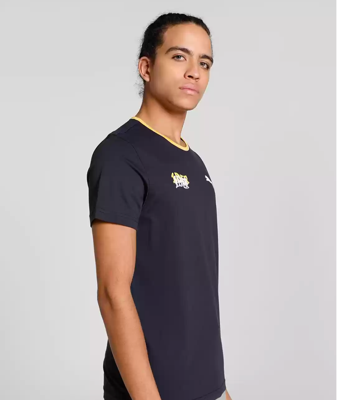 Puma X 1DER men slim fit graphic logo paint t-shirt