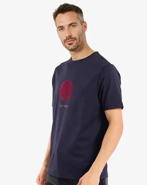 Men Graphic Print Regular Fit T-shirt by Rare Rabbit