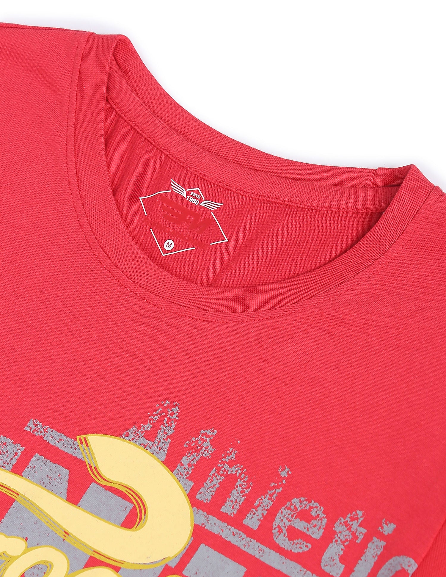Slim Fit Crew Neck T-shirt By Flying Machine