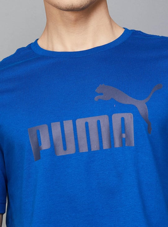 PUMA Men Printed Regular Fit Sports T-shirt