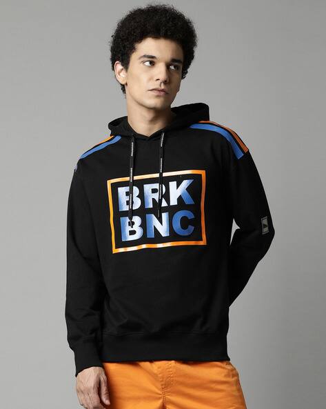 Breakbounce White Printed Hoodie