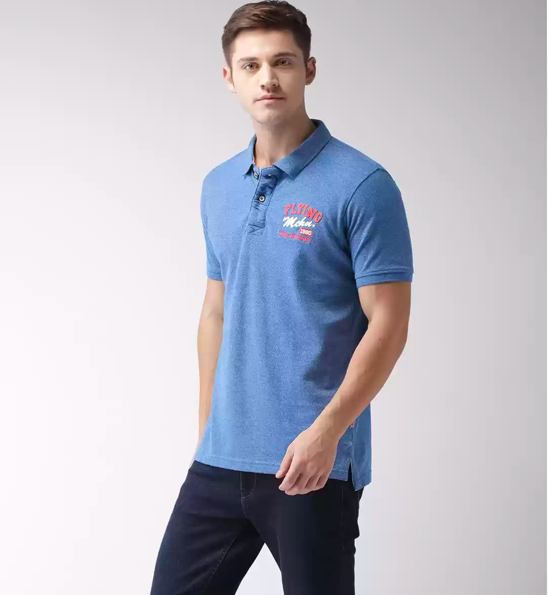FLYING MACHINE ROUND NECK POLO T-SHIRT