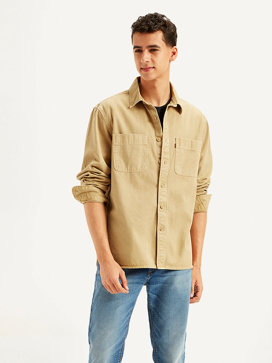 Men's Solid Straight Fit Denim Shirt LEVI'S