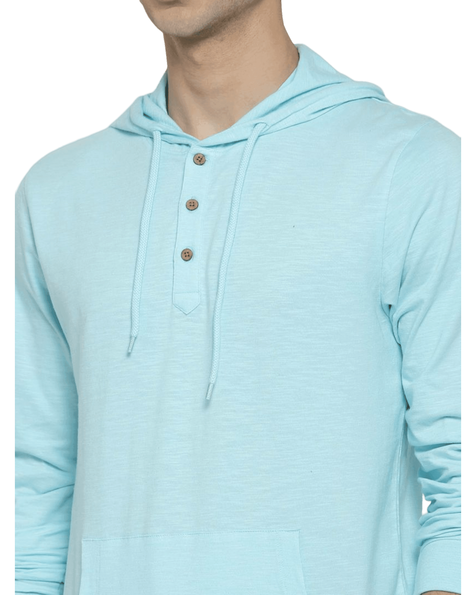 Slim Fit Hooded T-Shirt with Kangaroo Pockets - Apparel For Less